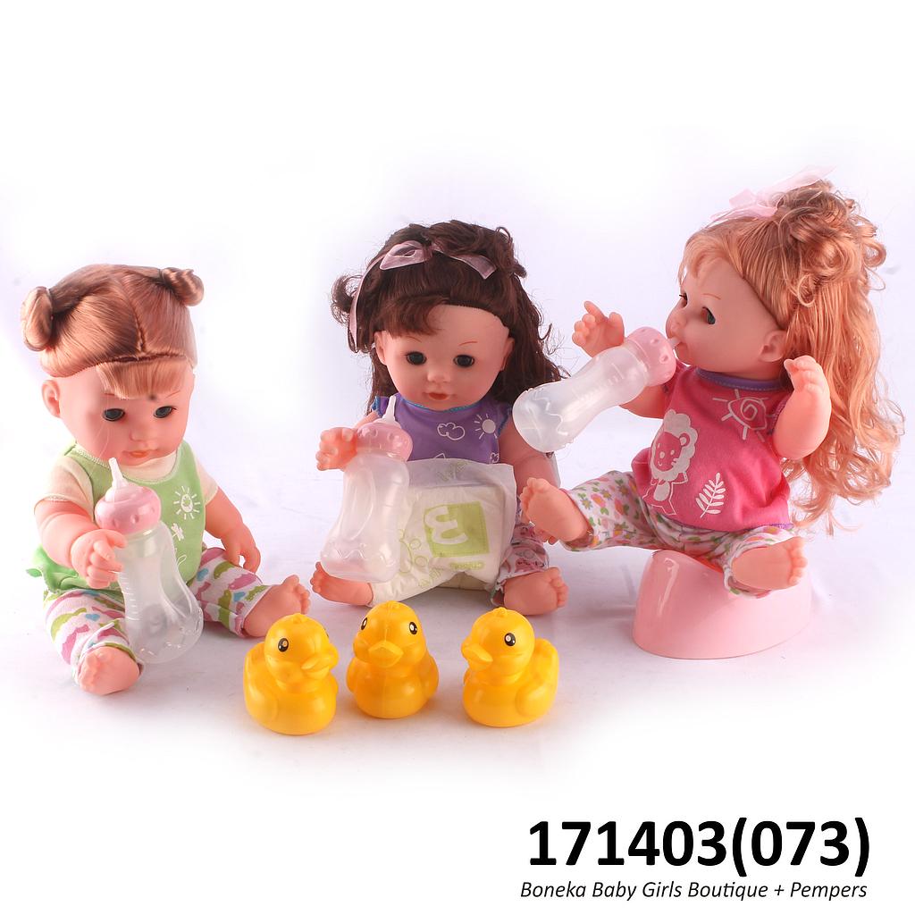 Boneka Anak Potty Training Popok dan Acc B/O Suara Baby Girls Boutique @24