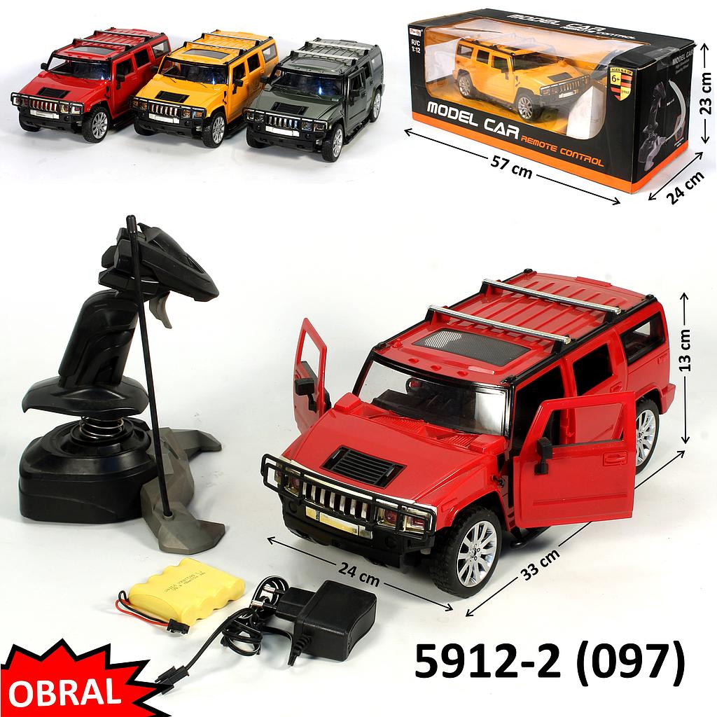 R/C Mobil Jeep Hummer 1:12 Charge + Charger Model Car 3 Warna Box Window @