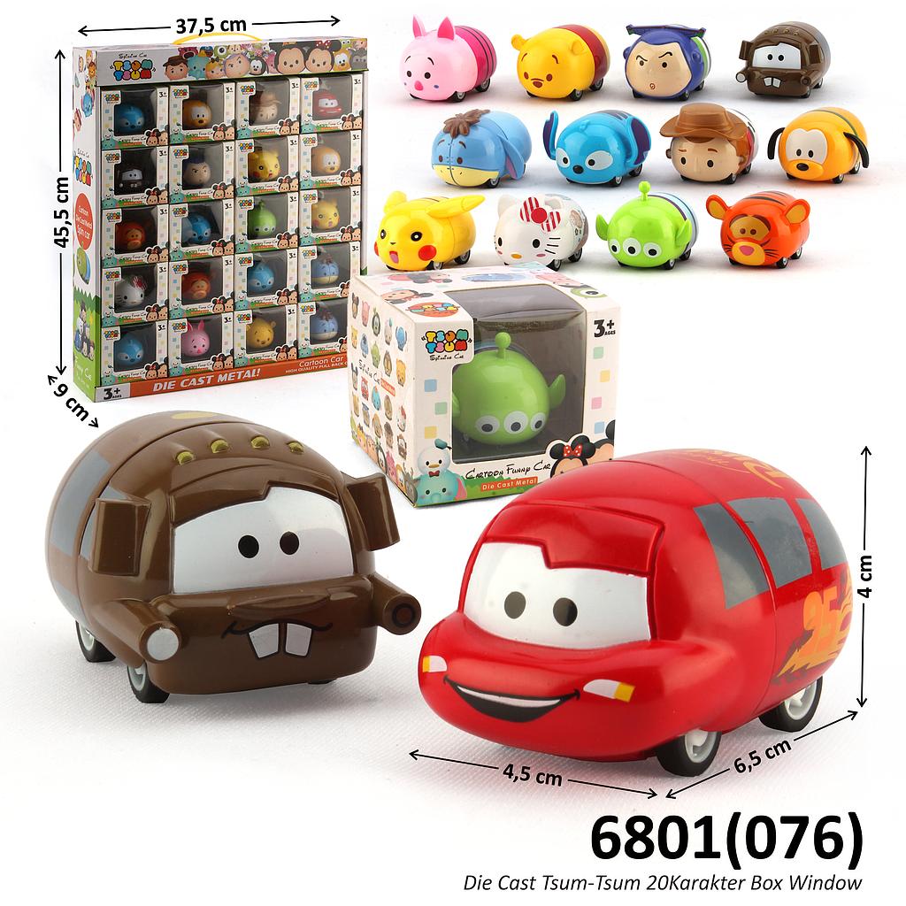 Diecast Mobil Karakter Tsum-Tsum P/B 20 Karakter 1 Box 20 Pcs 1 Inner 80 Pcs Box Window @160