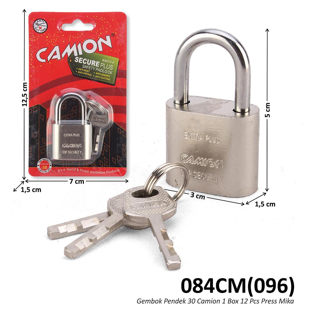 Gembok Pendek 30 Camion 1 Box 12 Pcs Press Mika @144