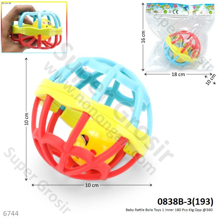 Baby Rattle Bola Toys 007 1 Inner 180 Pcs Ktg Opp @360