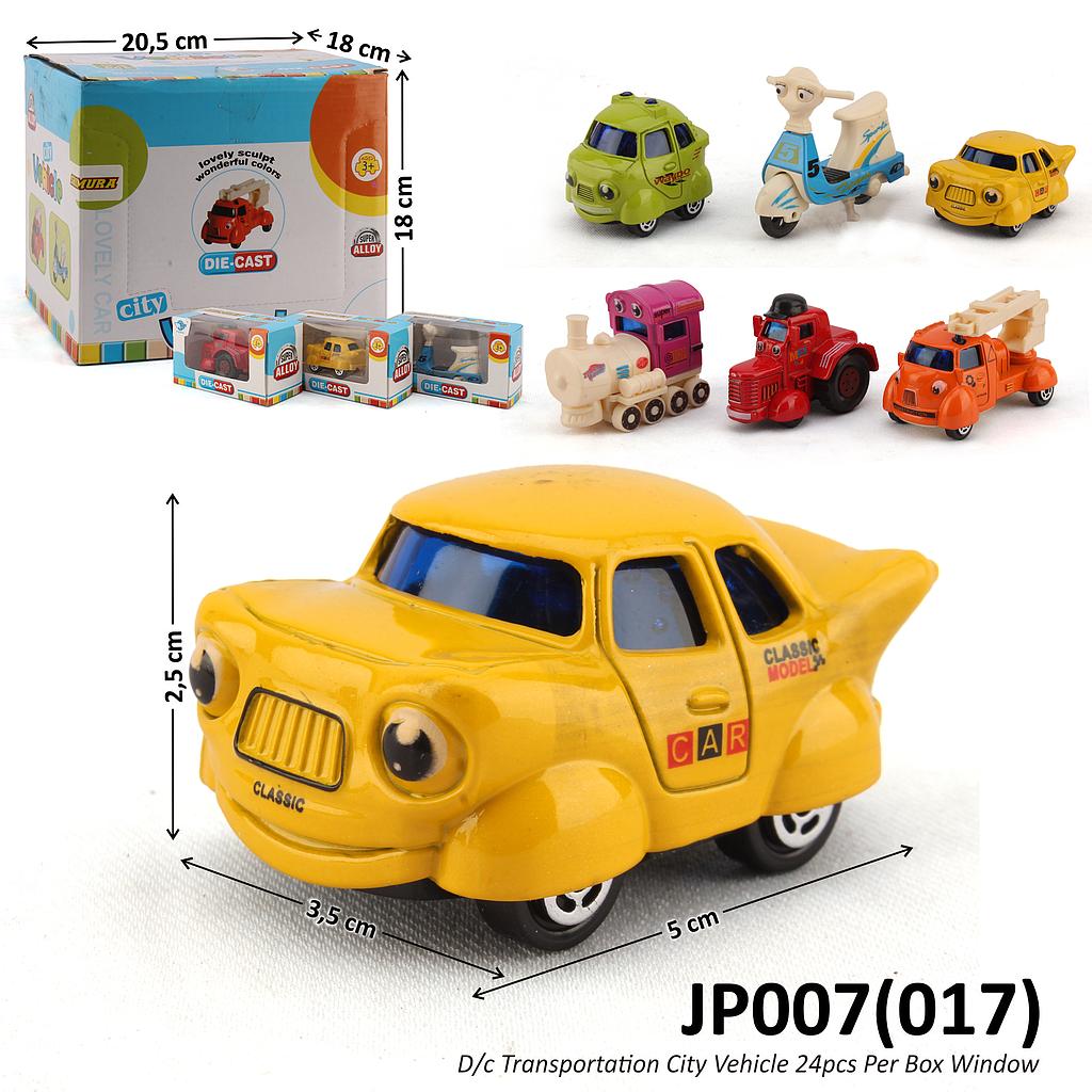 Diecast Kendaraan City Vehicle 1 Box 24 Pcs Box Window @576