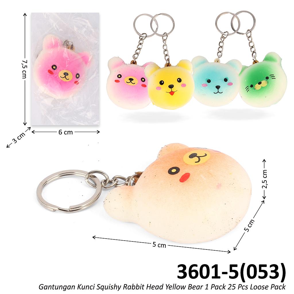 Gantungan Kunci Squishy Rabbit Head Yellow Bear 1 Pack 25 Pcs Ktg Opp @1200